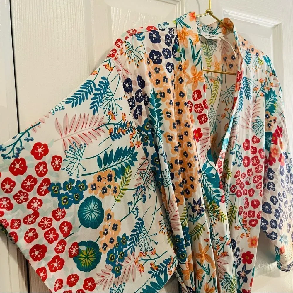 Natori Multicolor Floral Robe
